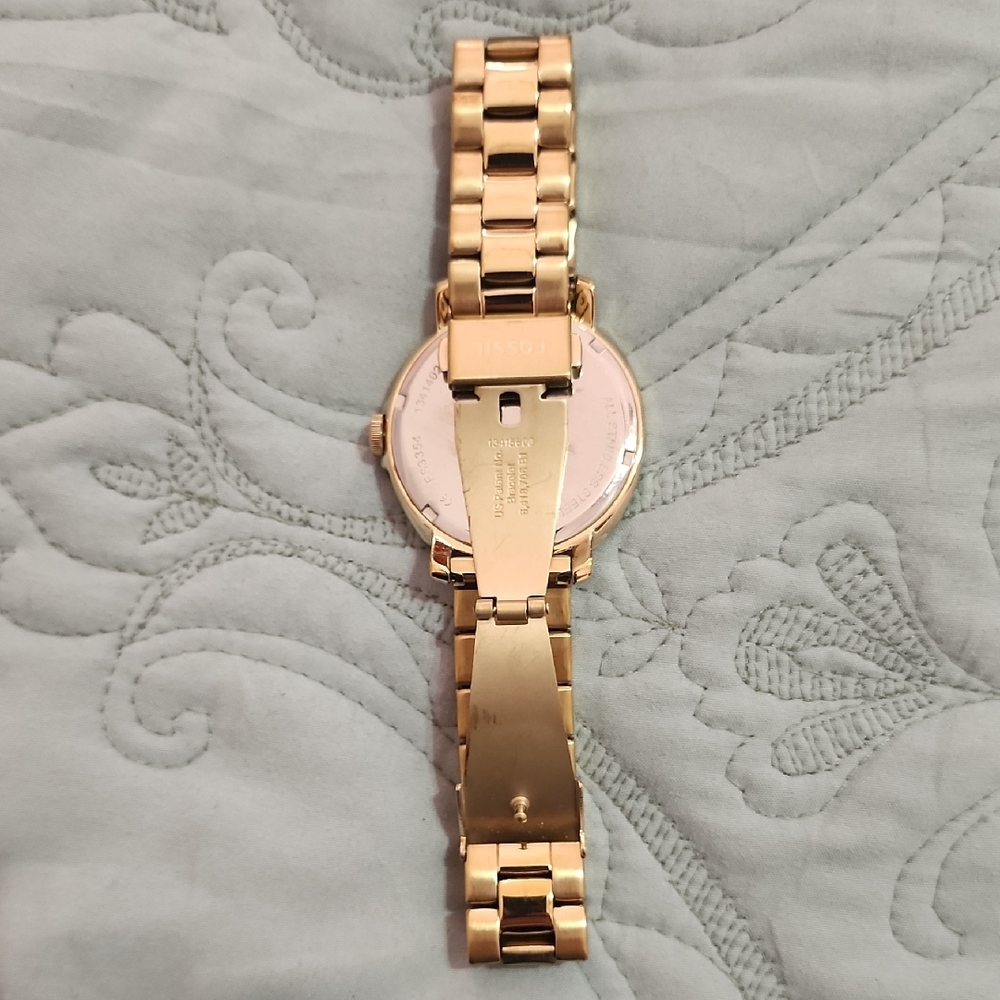FOSSIL Gold-Tone Watch with White Dial - Picture 3 of 8